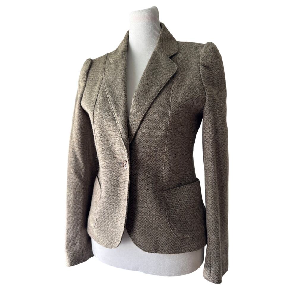 Vintage ‘80s Vicky Ann Gray Wool Blend Single Breasted Blazer